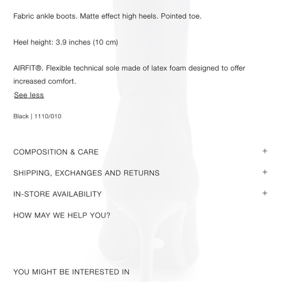 Zara NWT black stretch fabric ankle stiletto heeled pointy toe boots - Picture 6 of 7